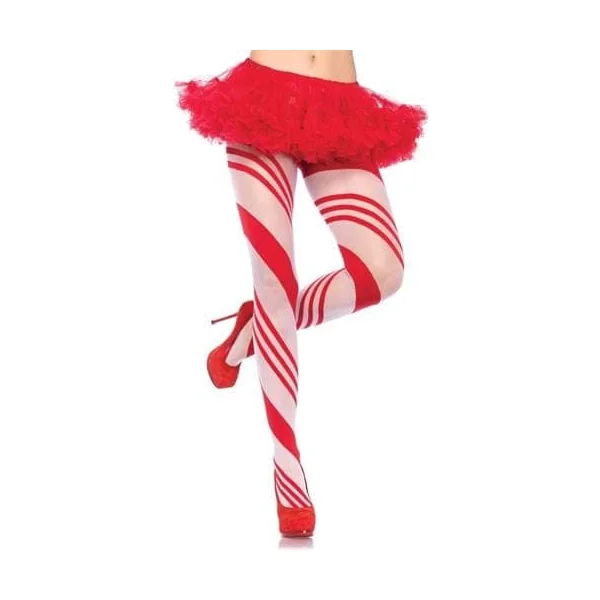 Spandex Sheer Candy Striped Pantyhose