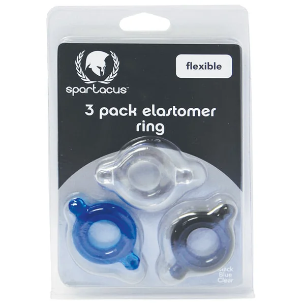 Spartacus 3 Pack Elastomer Stretch To Fit Cock Rings