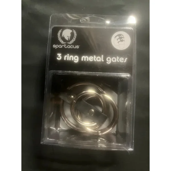 Spartacus 3 Ring Metal Gates of Hell Cock Cage