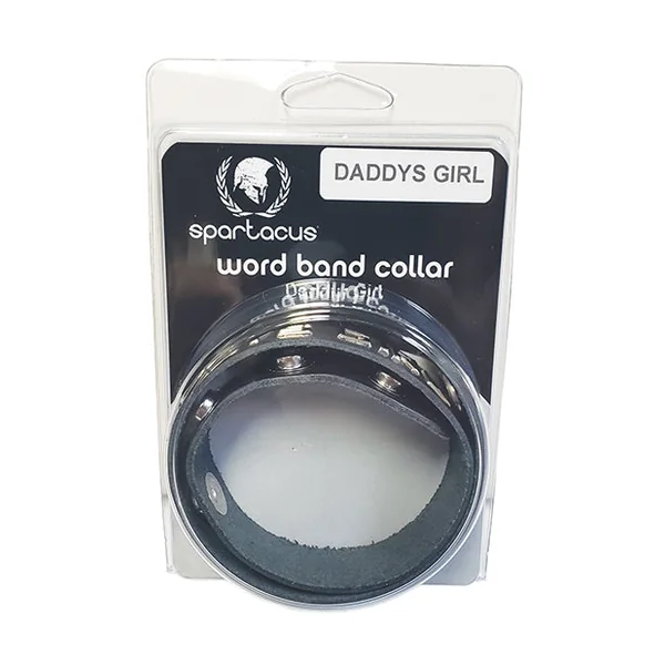 Spartacus DADDYS GIRL Leather Collar - Black