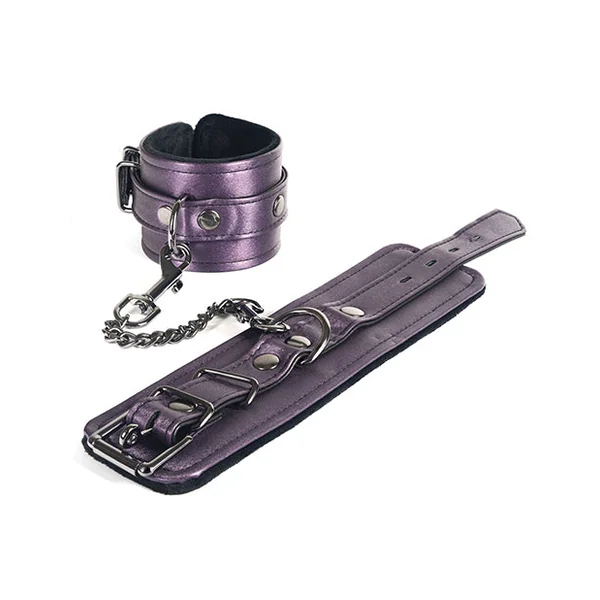 Spartacus Galaxy Legend Faux Leather Ankle Restraints - Purple