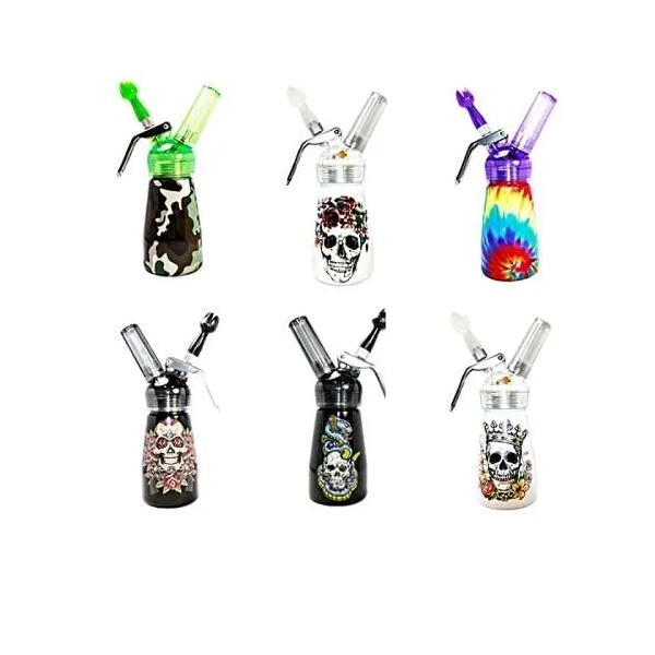 Special Blue Canister Floral Skull 1/2 Pint Dispenser