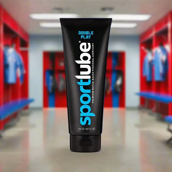 SportLube Double Play Premium Water-Based Personal Lubricant – 8 oz (237 mL) Tube
