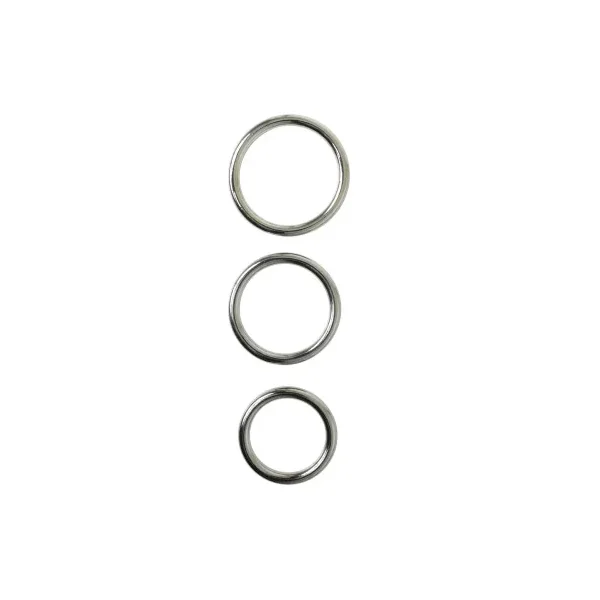 Sportsheets Metal O-Ring 3-Pack, Silver
