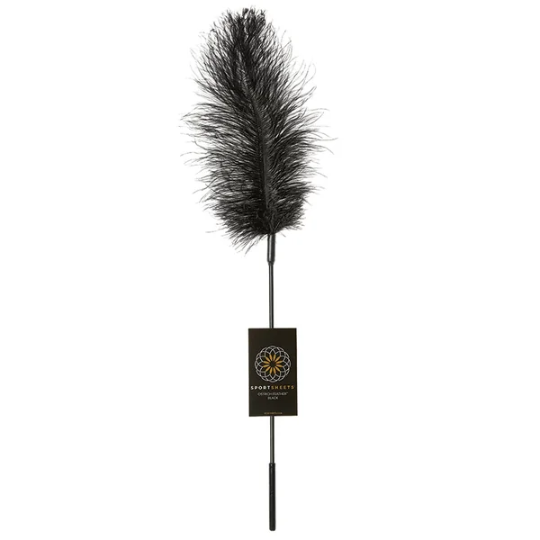 Sportsheets Ostrich Feather Tickler - Black