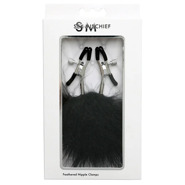 Sportsheets Sex & Mischief Feathered Nipple Clamps
