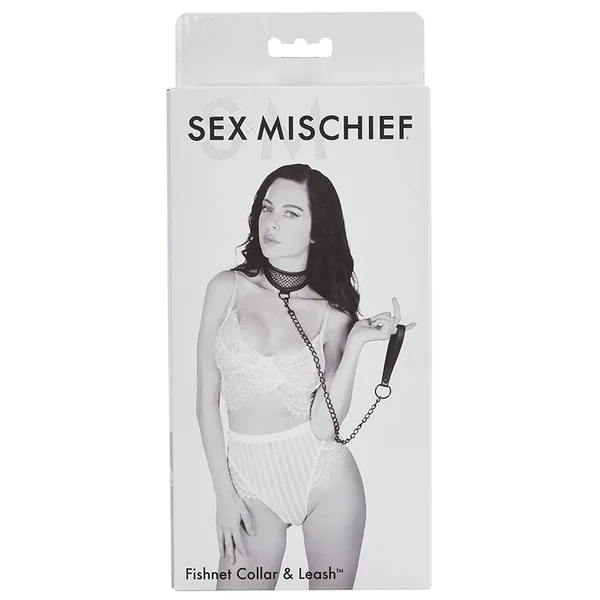 Sportsheets Sex & Mischief Fishnet Collar and Leash