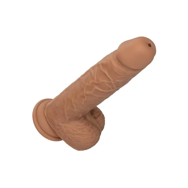 Squirting Fuck Stick Rechargeable Silicone Realistic Dong with Suction Cup – Chocolate
