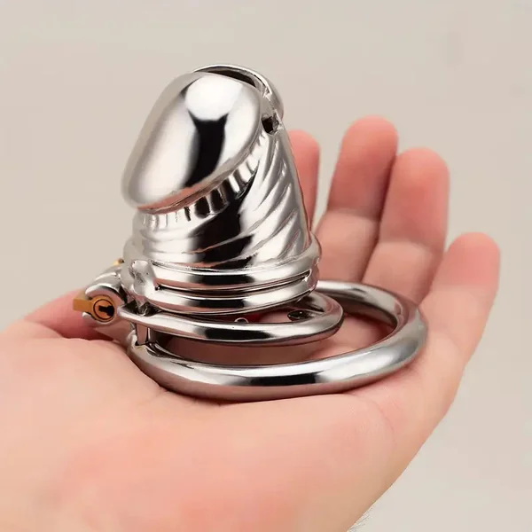 Stainless Steel Penis Cage Men Chastity Lock Belt Fun Bondage Chastity Cage