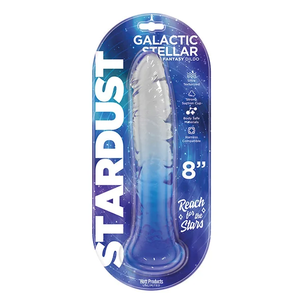 Stardust Galactic Stellar 8" Jelly Dildo - Crystal Blue