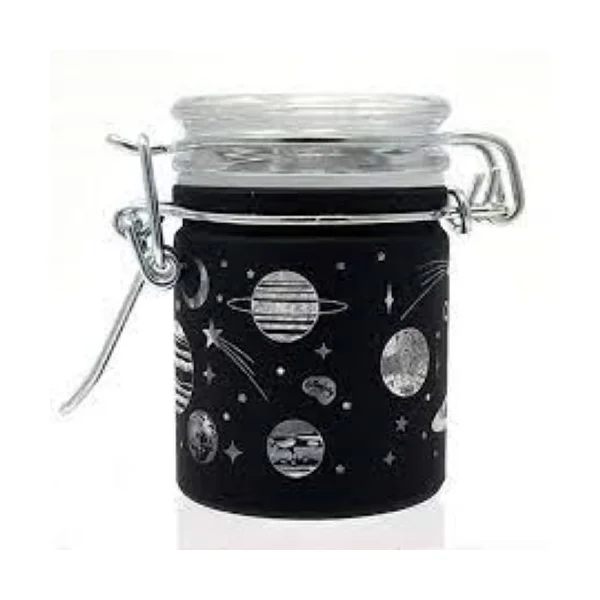 Stash Jar Medium Black Frosted/Galaxy