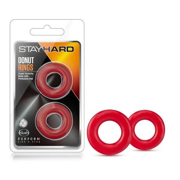 Stay Hard Donut Cock Rings 2pk by Blush Novelties