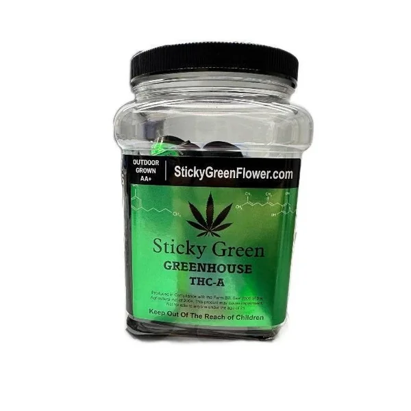 Sticky Green Greenhouse 1g THC-A Flower 20ct Jar