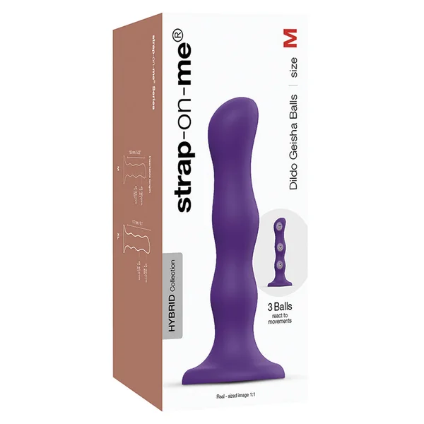 Strap On Me Geisha Dildo Balls - Purple M