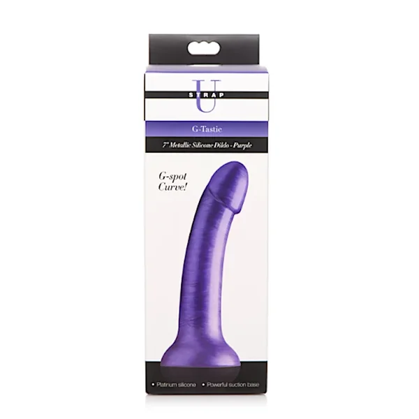 Strap U -7″ Purple Metallic Dildo w/Suction Cup