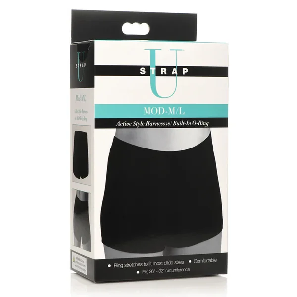 Strap U Mod Strap-On Style Harness with Built-In O-Ring - M/L