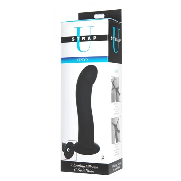 STRAP U ONYX VIBRATING G SPOT DILDO