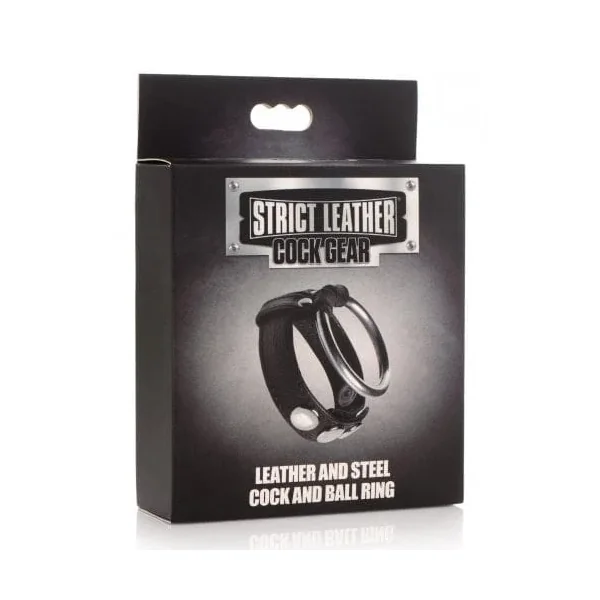 Strict Leather Steel Cock and Ball Ring