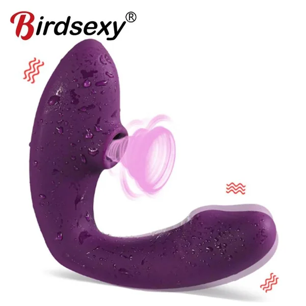 Sucking & Dual Dildo G-Spot Vibrator