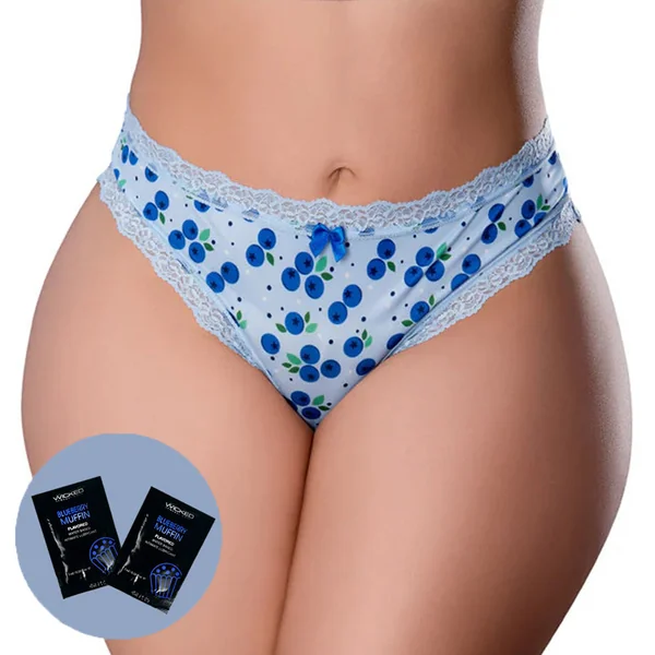 Sweet Treats Crotchless Thong & Flavoured Lubricant - Curvy