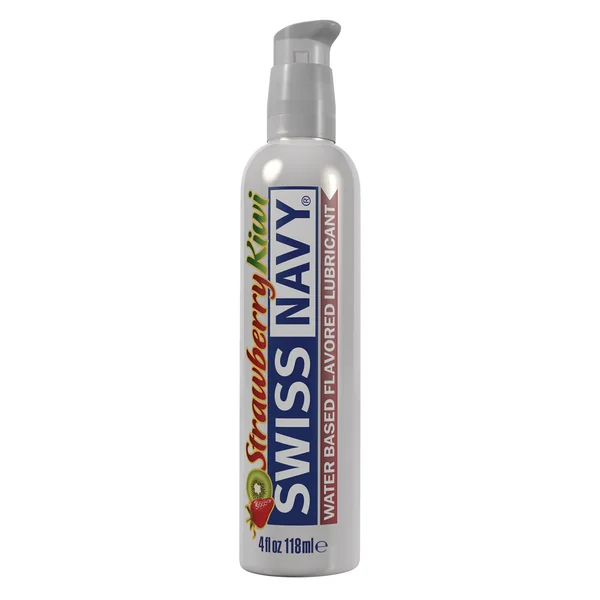 Swiss Navy Flavors Water Based Lubricant - Strawberry Kiwi 4 Fl. Oz.