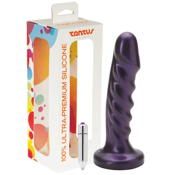 Tantus Echo Silicone Vibrating Dildo - Amethyst