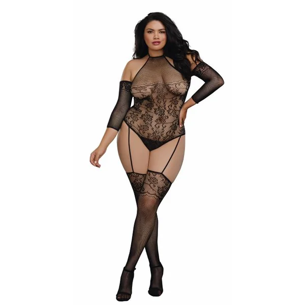 TEDDY BODY STOCKING DMD O/S QUEEN
