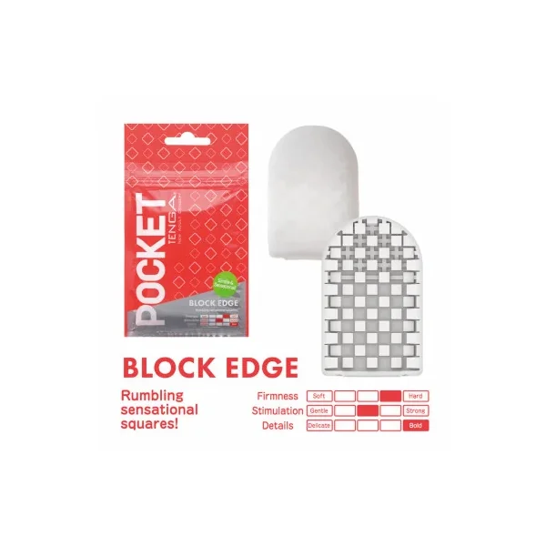 Tenga Pocket Masturbator Sleeve, Block Edge