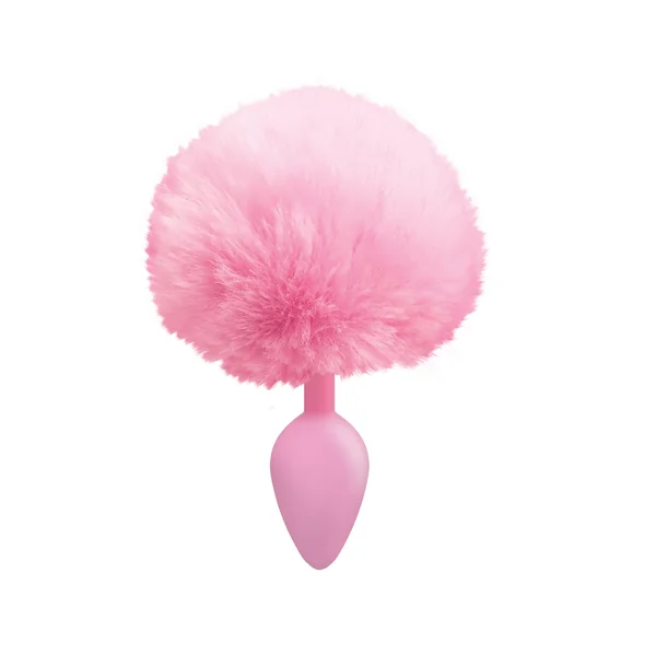 The 9's Cottontails Silicone Bunny Tail Butt Plug - Pink