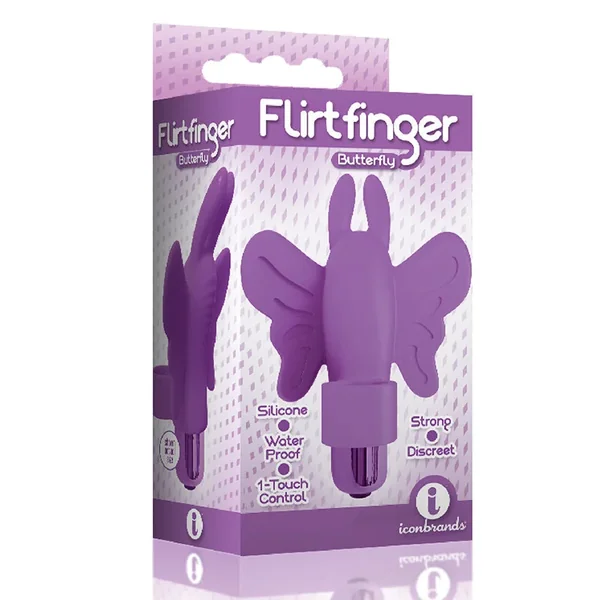 The 9’s Flirt finger Butterfly Finger Vibrator Purple