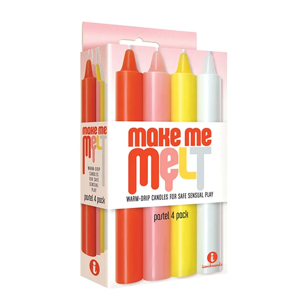 The 9's Make Me Melt Sensual Warm Drip Candles - Pastel Pack of 4