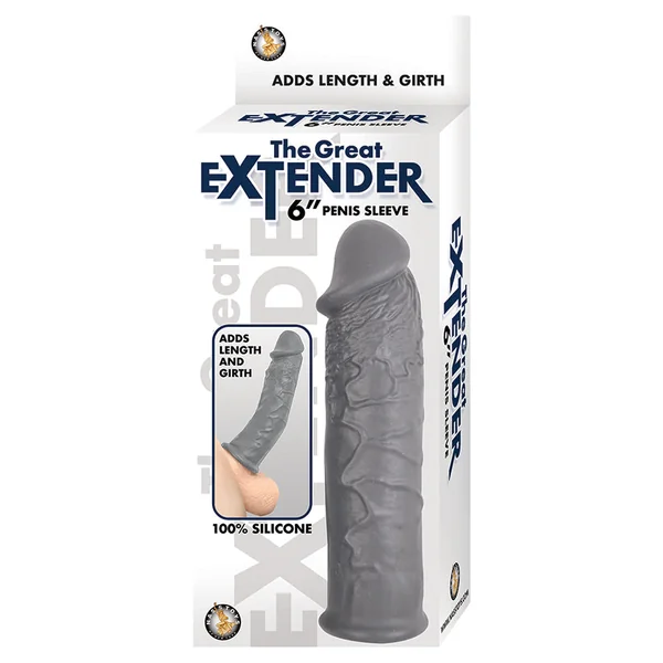 The Great Extender Penis Sleeve - Grey 6"