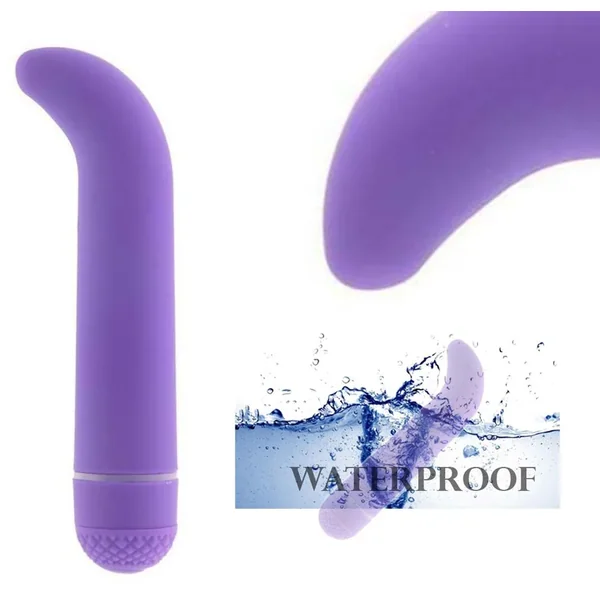 The Velvet Kiss Collection Mini G Spot Vibrator Massager Multispeed Waterproof Purple