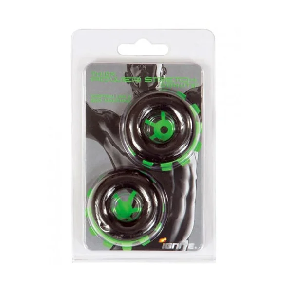 Thick Power Stretch Donuts - 2 Pack - Black