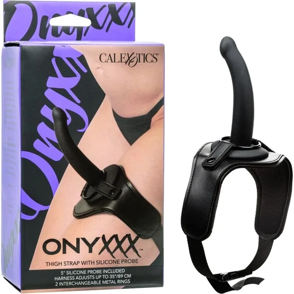 Thigh Strap - CalExotics - Onyxxx Thigh Strap with Silicone Probe