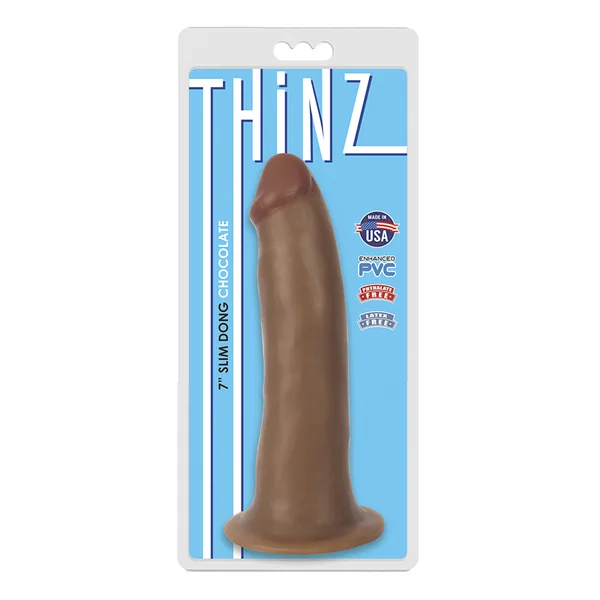 THINZ SLIM DONG 7IN CHOCOLATE