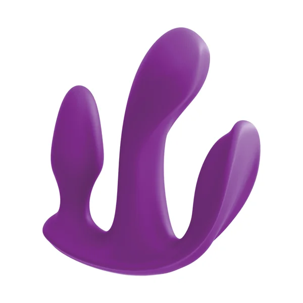 Threesome Total Ecstay Silicone Vibrator - Purple