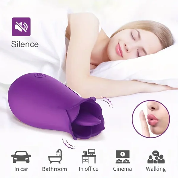 Tongue Licking Point Tide Pen Vibrating Massage Flirting Rose Vibrator