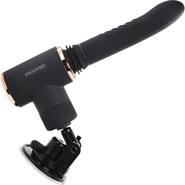 Too Hot To Handle Silicone Thrusting Vibrating Dildo With Suction Cup Stand By Evolved Novelties