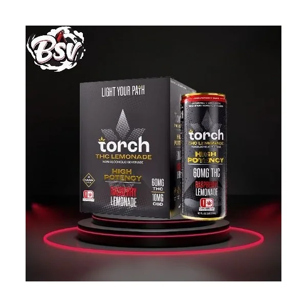 Torch Hemp Seltzer High Potency 60mg Raspberry Lemonade