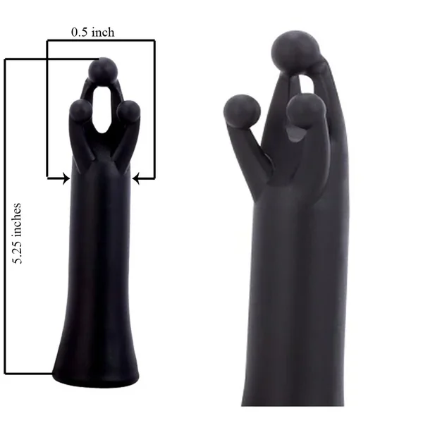 Tri It Silicone USB Rechargeable Clitoral Stimulation Vibrator Waterproof Black