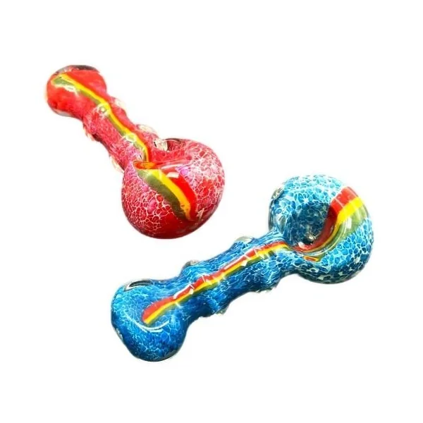 Triple Rims Multi Frit Art 4in Size Hand Pipe