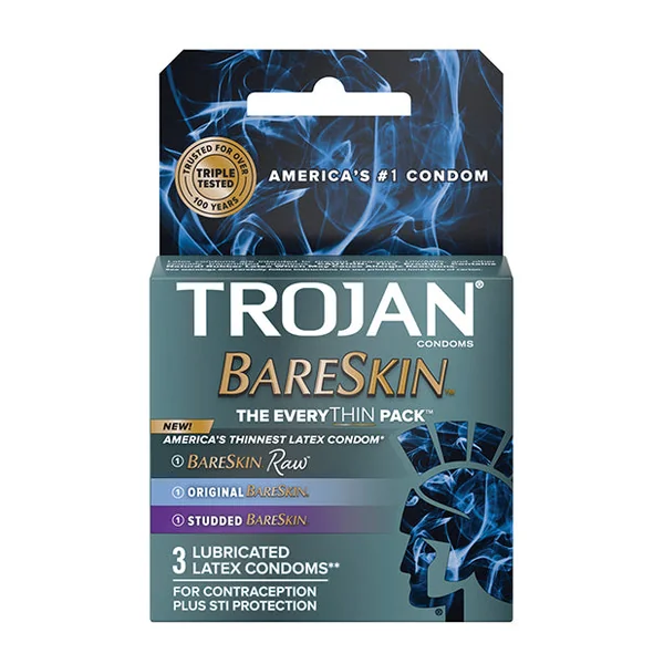 Trojan Bareskin Everythin Condom - Variety Pack Of 3