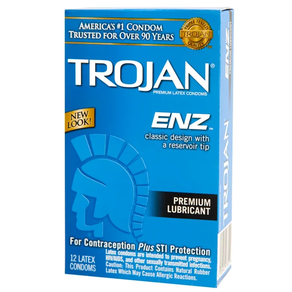 Trojan Enz Lubricated Condoms - 12 pack