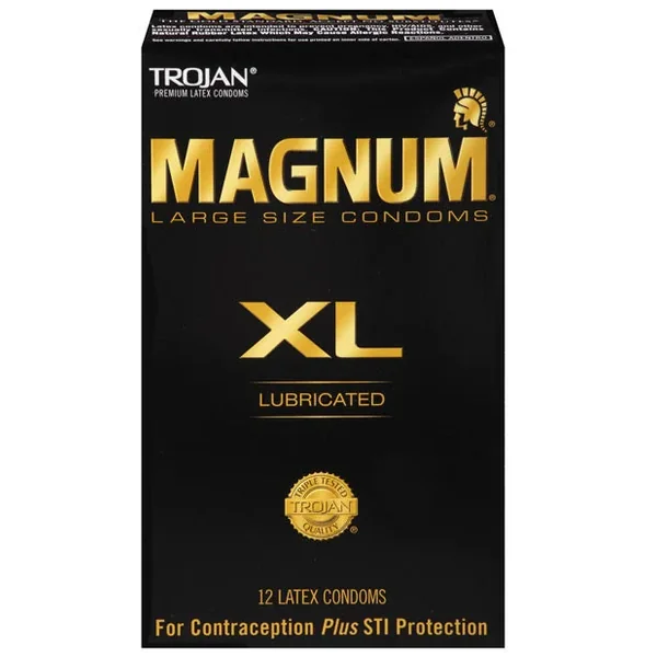 Trojan Magnum XL Lubricated Condoms – Box of 12