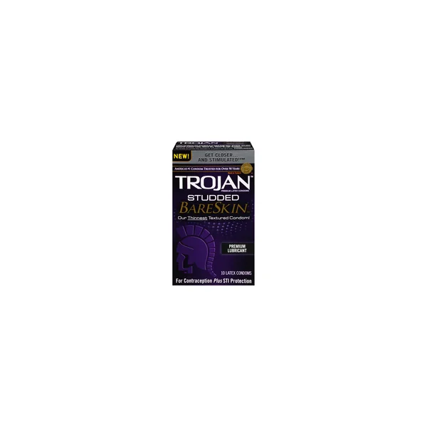TROJAN STUDDED BARESKIN 10 PACK