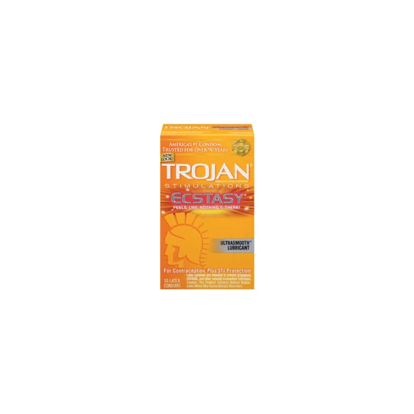 TROJAN ULTRA RIBBED ECSTASY 10 PACK