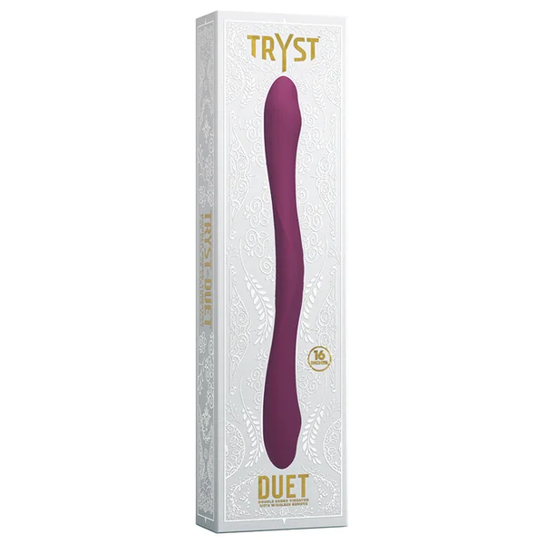 TRYST Duet Double Ended Vibrator - Berry Red