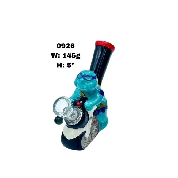 Turtle Racer/Morty 5in Ceramic Water Pipe