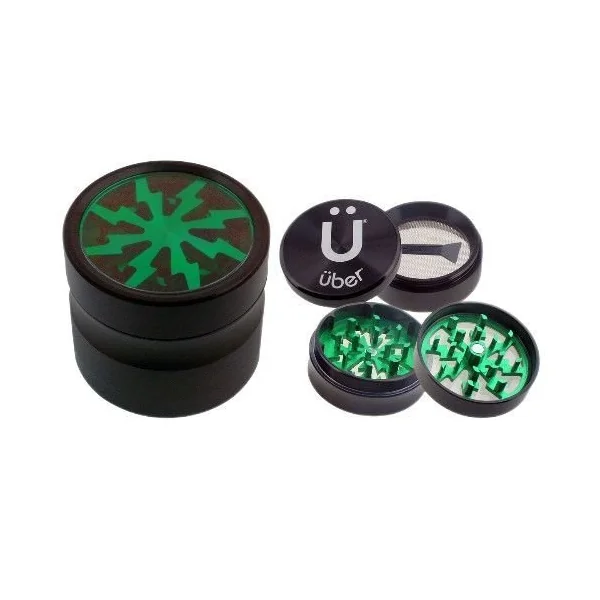 Uber Grinder 2.0 Grinder 2in 4pc CNC W/Screen Green